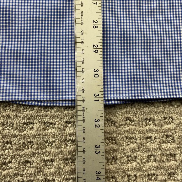 J. Crew Thompson Button Down Shirt Men Medium M 15-15.5 Blue White Checkered - Picture 8 of 8